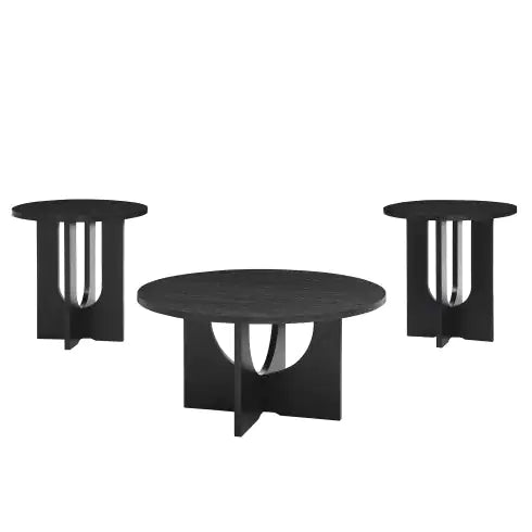 Modern Minimalist Coffee Table – Nordic Style Round Wood Design